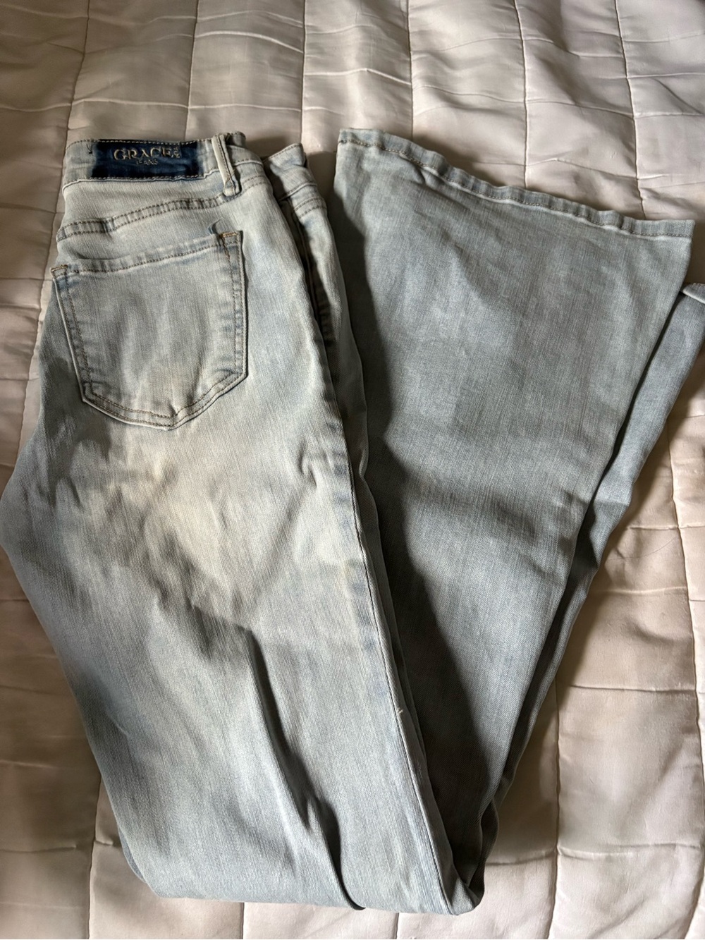 Grace Pale Blue Flare Jeans